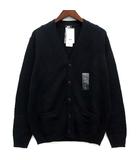 プレミアムラム ウール Vネック カーディガン ネイビー 紺 L 460941