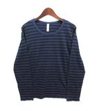 プリット prit ボーダー Tシャツ カットソー ロンT コットン 長袖 ブルー ブラック 青 黒 1