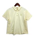 ミラショーン mila schon SPORTS レース 切替 Aライン ストレッチ ポロシャツ 半袖 ワンポイント ゴルフウエア イエロー 黄 40 34875-208