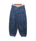 アーチ URCH ルーズ デニム ワイド コクーン パンツ ウエストゴム ブルー 青 M R-3902