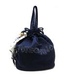 ポテチーノ POTECHINO さえら 人形付き ナイロン 巾着 トートバッグ ネイビー 紺