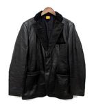 バックドロップ BACKDROP レザー スエードラペル テーラード ジャケット 2B ブラック 黒 M