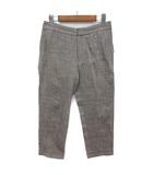 マーガレットハウエル MARGARET HOWELL リネン ヘリンボーン クロップド テーパード パンツ グレー 1