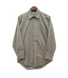 アクアスキュータム AQUASCUTUM チェック シャツ コットン 長袖 ベージュ M