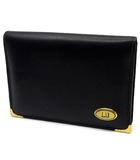 ダンヒル dunhill オックスフォード カーフスキン レザー カードケース 黒 ブラック フランス製