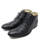 アバハウス ABAHOUSE レザー チャッカブーツ ブラック 黒 40 約25cm