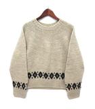 マーガレットハウエル MARGARET HOWELL バルキー ウール ニット セーター 長袖 BULKY WOOL 2023AW ナチュラル 2 3263014 日本製