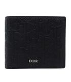 ディオール Dior グラビティ レザー 二つ折り 財布 Bifold Wallet 2ESBC027FLG ブラック 黒 美品