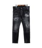 ディースクエアード DSQUARED2 スケータージーンズ SKATER JEAN ダメージ加工 デニムパンツ ブラック 黒 46 M S74LB0783