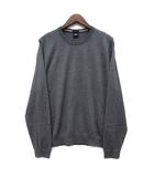 ヒューゴボス HUGO BOSS Leno クルーネック ウール ニット セーター グレー S 10241501 美品