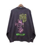 ジムマスター gymmaster ジャガード ニット NICE クルーネック セーター 長袖 チャコール M G621795