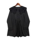 ビッグ スカラップカラー ブラウス 長袖 プルオーバー ブラック 黒 36 CWFB214109 美品