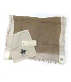 ネストローブ nest Robe ニムニムデュアイ NIMNIMDUAI リネン ガーゼ ダブルライン ストール モカ