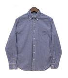 B&Y ユナイテッドアローズ BEAUTY&YOUTH ビューティー&ユース オックス ギンガムチェック ボタンダウン シャツ 長袖 ロイヤル XS 1211-218-5506