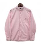 ブラックレーベルクレストブリッジ BLACK LABEL CRESTBRIDGE コットン リネン シャツ 長袖 CBチェック ピンク M 51M13-512