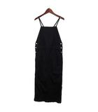 ダブルスタンダードクロージング ダブスタ DOUBLE STANDARD CLOTHING 二浴染め ジャンパースカート ロング丈 バックスリット ブラック 黒 36 0201-071-202-0 日本製