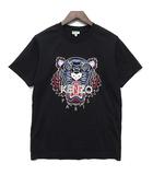 タイガー プリント Tシャツ カットソー 半袖 クルーネック ブラック 黒 S FA55TS0504YA