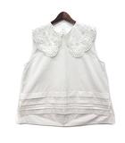 マチャット MACHATT レースカラー ブラウス ノースリーブ プルオーバー ホワイト 白 F MCT21S509