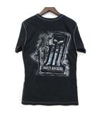 グラフィック バックプリント Tシャツ カットソー 半袖 ブラック系 S