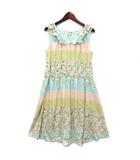 フランシュリッペ franche lippee ブーケ ノースリーブ ワンピース ライトブルー M 8110550