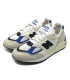 ニューバランス NEW BALANCE USA製 M990WB2 スニーカー ホワイト ブラック ブルー 白 黒 青 26.5cm
