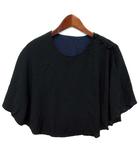 ユナイテッドアローズ UNITED ARROWS レーヨン ケープ ポンチョ ブラック 黒 日本製 1626-242-1950