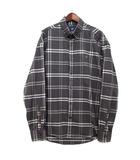 ギャップ GAP オックスフォード ブラナンベア ビッグ シャツ チェック ボタンダウン 長袖 グレー XS 820158