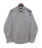 カルバンクラインジーンズ Calvin Klein Jeans ストライプ ドレスシャツ ワイシャツ シャツ 長袖 ブラック ホワイト 黒 白 L