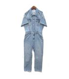 ザラ ZARA デニム ジャンプスーツ オールインワン 半袖 ライトブルー M 8197/217/400