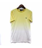 ポロ ラルフローレン POLO RALPH LAUREN グラデーション クルーネック Tシャツ カットソー 半袖 ワンポイント イエロー 黄 XS