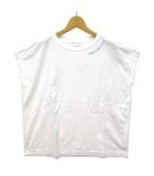 ヒューマンウーマン HUMAN WOMAN オーバーサイズ フレンチスリーブ Tシャツ merci beaucoup ホワイト 白 M