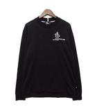 モンクレール MONCLER GRENOBLE 長袖 Tシャツ ロンT ナイロン 切替 リフレクターロゴ 2024AW T-SHIRT MANICA LUNGA ブラック 黒 M