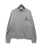 モンクレール MONCLER GRENOBLE ライトウェイト スウェットシャツ 長袖 Tシャツ ロンT ラバーロゴ リフレクター付き 2024SS MAGLIA GIROCOLLO グレー M
