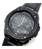 カシオジーショック CASIO G-SHOCK Gスチール G-STEEL ソーラー電波 アナデジ 腕時計 GST-W100G-1BJF ブラック 黒