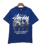 ステューシー STUSSY OLD SKOOL FLAVOR SKANK TO DA RYDIM フォト Tシャツ 半袖 丸胴 青 ブルー S ☆AA★