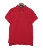 ポロ バイ ラルフローレン Polo by Ralph Lauren 鹿の子 ポロシャツ 半袖 カスタムフィット ワンポイント レッド 赤 M ☆AA★