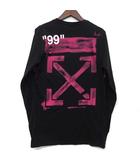 オフホワイト OFF WHITE Off-White ダイアグ ステンシル Tシャツ 長袖 DIAG STENCIL L/S TEE ブラック 黒 OMAB001R19185015