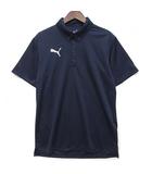 プーマ PUMA 吸汗速乾 ボタンダウン ポロシャツ 半袖 ネイビー 紺 M サッカー 656336-03
