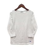 オーチバル ORCIVAL オーシバル ボートネック ボーダー 七分袖 Tシャツ カットソー オフホワイト グレー 1 日本製