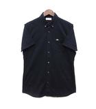 ラコステ LACOSTE 銀ワニ ボタンダウン 半袖 シャツ ワンポイント ネイビー 紺 3 PH783E