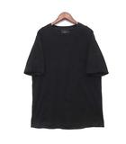 コットン カノコ ニット ジャガード ポケット Tシャツ 半袖 ブラック 黒 2 日本製