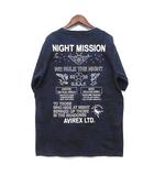 エンブロイダリー Tシャツ NIGHT MISSION F-117A 半袖 カモフラ 迷彩 ネイビー 紺 XL 6103391