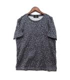 COLLECTION 幾何学柄 Tシャツ カットソー 半袖 クルーネック グレー M