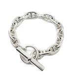 エルメス HERMES シェーヌダンクルMM ブレスレット 15コマ Ag925 シルバー ☆AA★