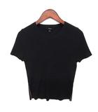 セオリー Theory 新品同様 リブ Tシャツ WOOSTER CREPE KNIT BI COLOR RIB TEE ブラック 黒 S 2025SS