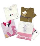チャンピオン CHAMPION リー Lee フィラ FILA Tシャツ ロゴ 半袖 140 トリコロール ホワイト ピンク イエローベージュ 4枚 セット まとめ