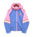ナイキ NIKE 異素材 ナイロン スウェット ジップアップ パーカー DJ0711-478 ピンク ライトブルー L