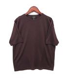 チヴィディーニ CIVIDINI シルク ハイゲージ ニット Tシャツ 半袖 セーター ダークブラウン 46 大きいサイズ イタリア製