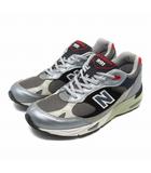 ニューバランス NEW BALANCE 英国製 M991SKR レザー スエード メッシュ スニーカー シルバー ネイビー 27cm