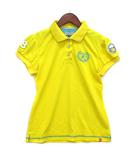 フィラ FILA GOLF ポリエステル 鹿の子 ポロシャツ ワッペン 半袖 ゴルフウェア イエロー 黄 M KJ5AL605